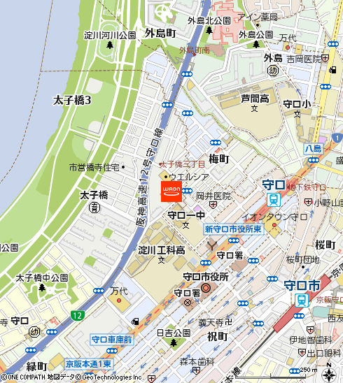 マックスバリュ太子橋店付近の地図